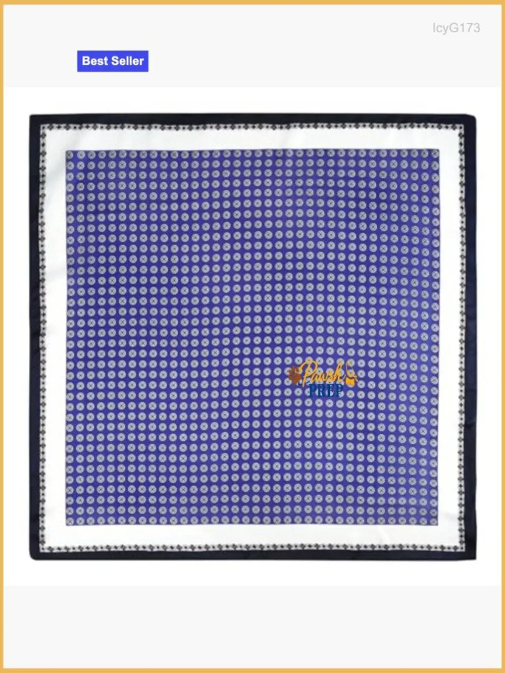Men's Vintage Silk Feel Square Scarf Satin Bandana Geometry Neck Scarf